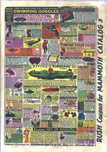 Advertisement: Amazing Man #16 (October 1940). Centaur Publishing. 