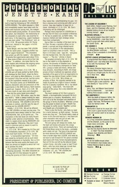 Editorial: “Publishorial.” Legend of Aquaman #1 (May 1989). DC Comics. 