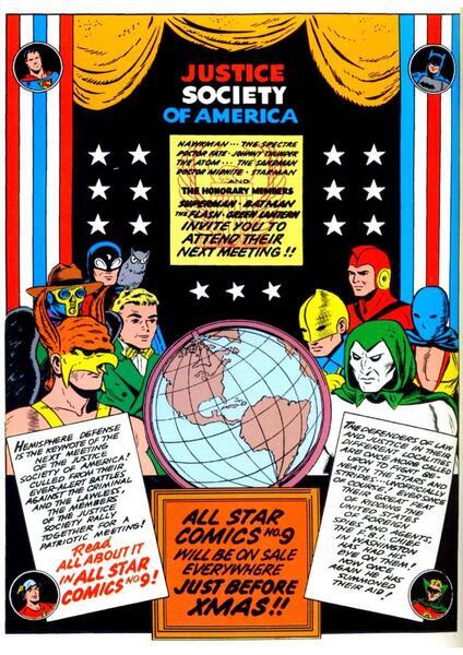 Advertisement: All Star Comics #8 (October 1941). DC Comics. 