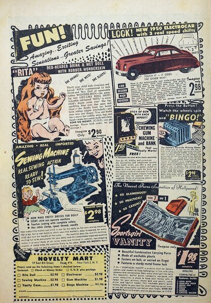 Advertisement: My Love Story #2 (November 1949). Fox Feature Syndicate. 