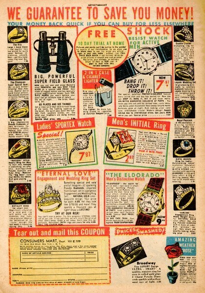 Advertisement: Famous Stars #4 (May 1951). Ziff-Davis Publishing. 