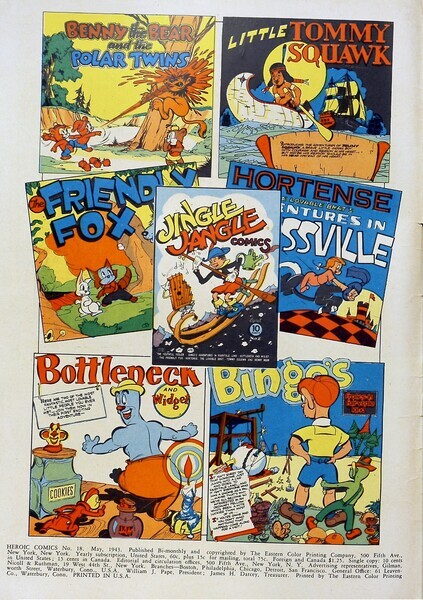 Advertisement: Heroic Comics #18 (May 1943). Eastern Color. 