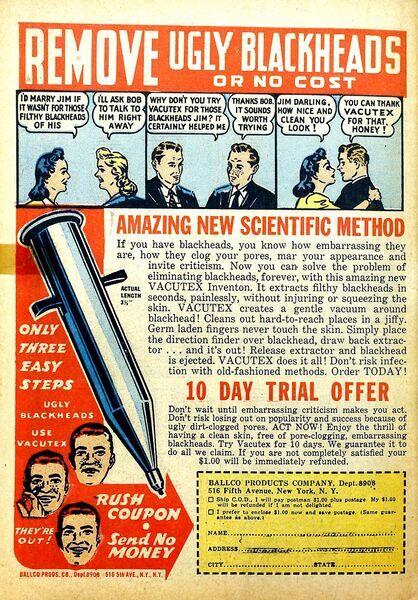 Advertisement: Heroic Comics #20 (September 1943). Eastern Color. 