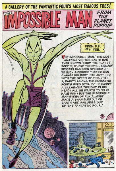 Documentary paratext: Fantastic Four Annual #1 (1963). Marvel Comics. 