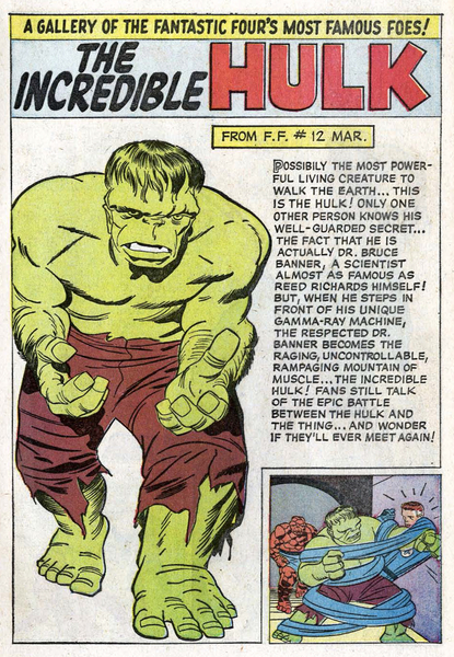 Documentary paratext: Fantastic Four Annual #1 (1963). Marvel Comics. 