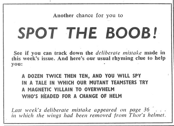 Note: Fantastic! #85 (28 September 1968).  