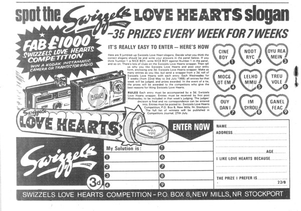 Advertisement: Fantastic! #71 (22 June 1968). 