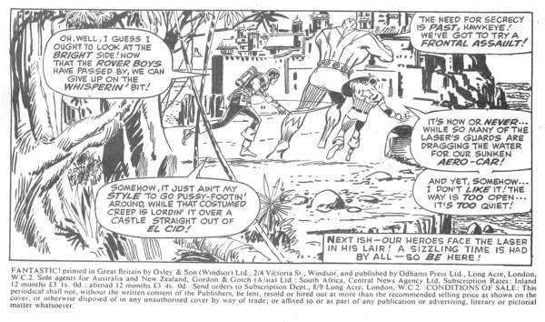 Publisher’s peritext;note: Fantastic! #71 (22 June 1968). 