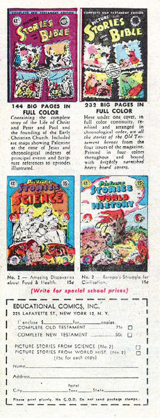 Advertisement: Mad #1 (10 July 1952).  