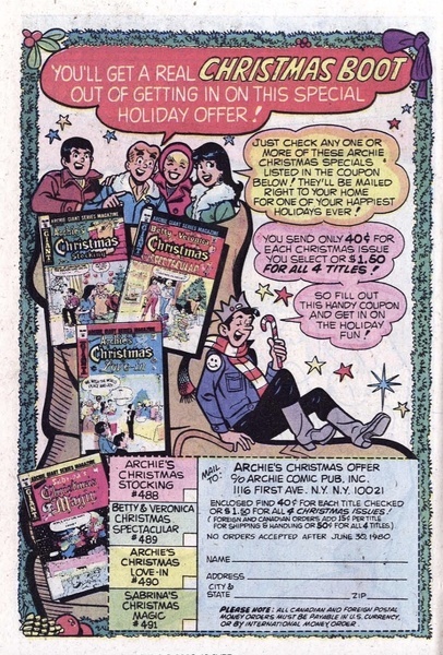 Advertisement: Jughead #295 (December 1979). 
