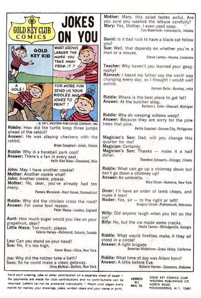 Documentary paratext: Star Trek #11 (August 1971).  