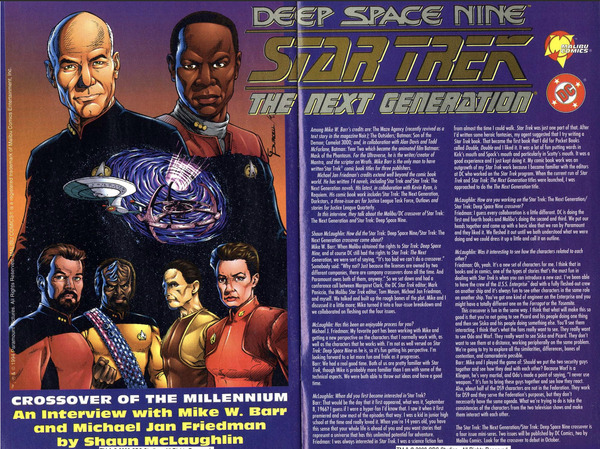 Public authorial epitext: Star Trek Deep Space Nine #13 (August 1994). 