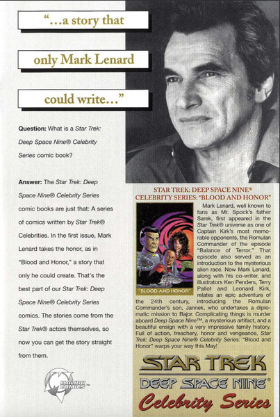 Advertisement: Star Trek Deep Space Nine #22 (May 1995). 