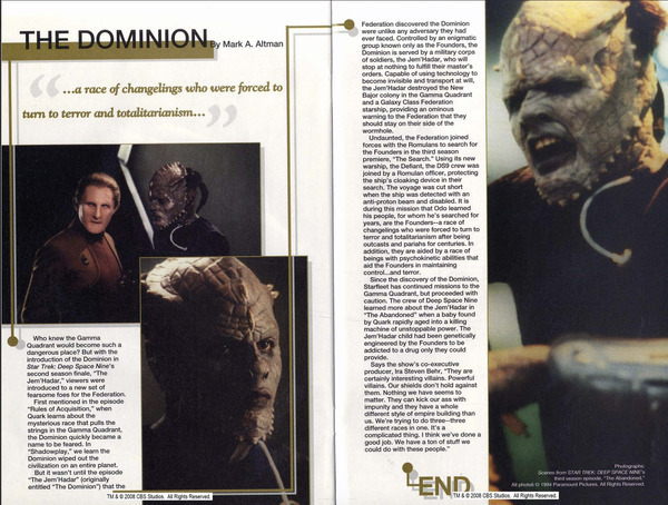 Authorial epitext: Star Trek Deep Space Nine Terok Nor #0 (January 1995). 