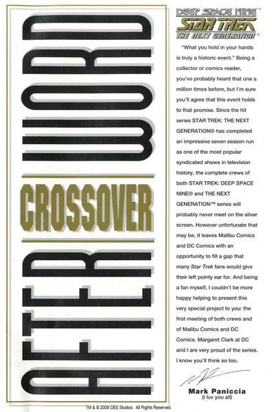 Afterword: Star Trek: Deep Space Nine / Star Trek: The Next Generation #2 (November 1994). 