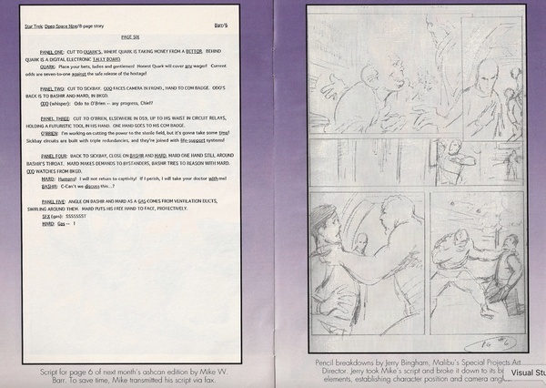 Authorial epitext: Star Trek Deep Space Nine Limited Edition Preview #1 (June 1993). 