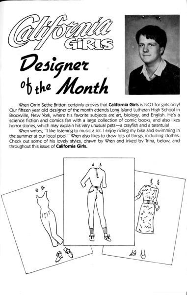 Publisher’s peritext: California Girls #4 (September 1987). 