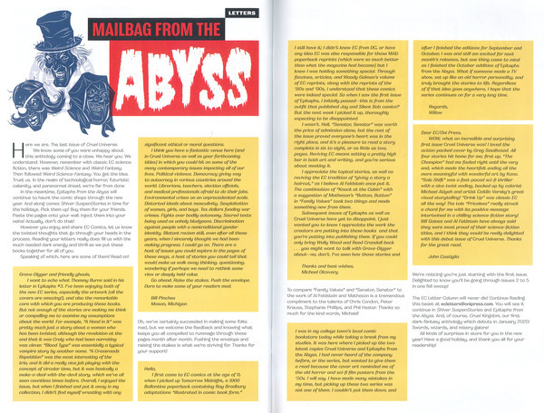 Correspondence: Cruel Universe #5 (December 2024). 