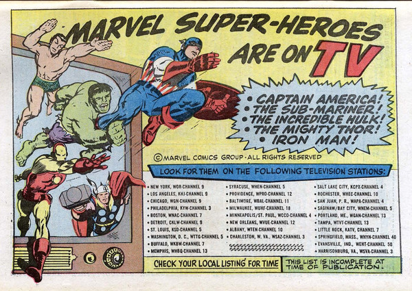 Advertisement: Fantastic Four #57 (December 1966). 