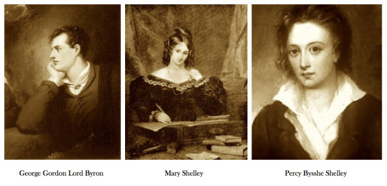 Byron, Shelley og Percy.