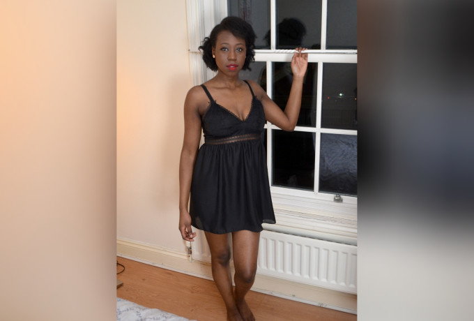 Babydoll Dress with Exposed Back