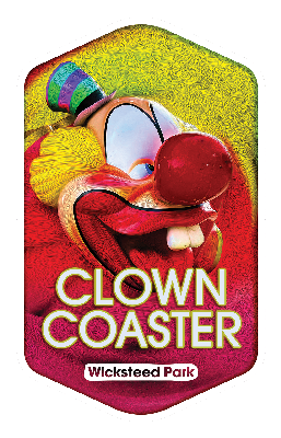 Clown Coaster at Wicksteed Park logo