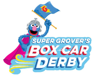 Super Grovers Box Car Derby at SeaWorld San Antonio logo