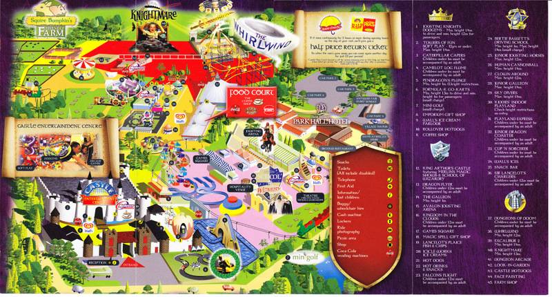 Map of Camelot Theme Park