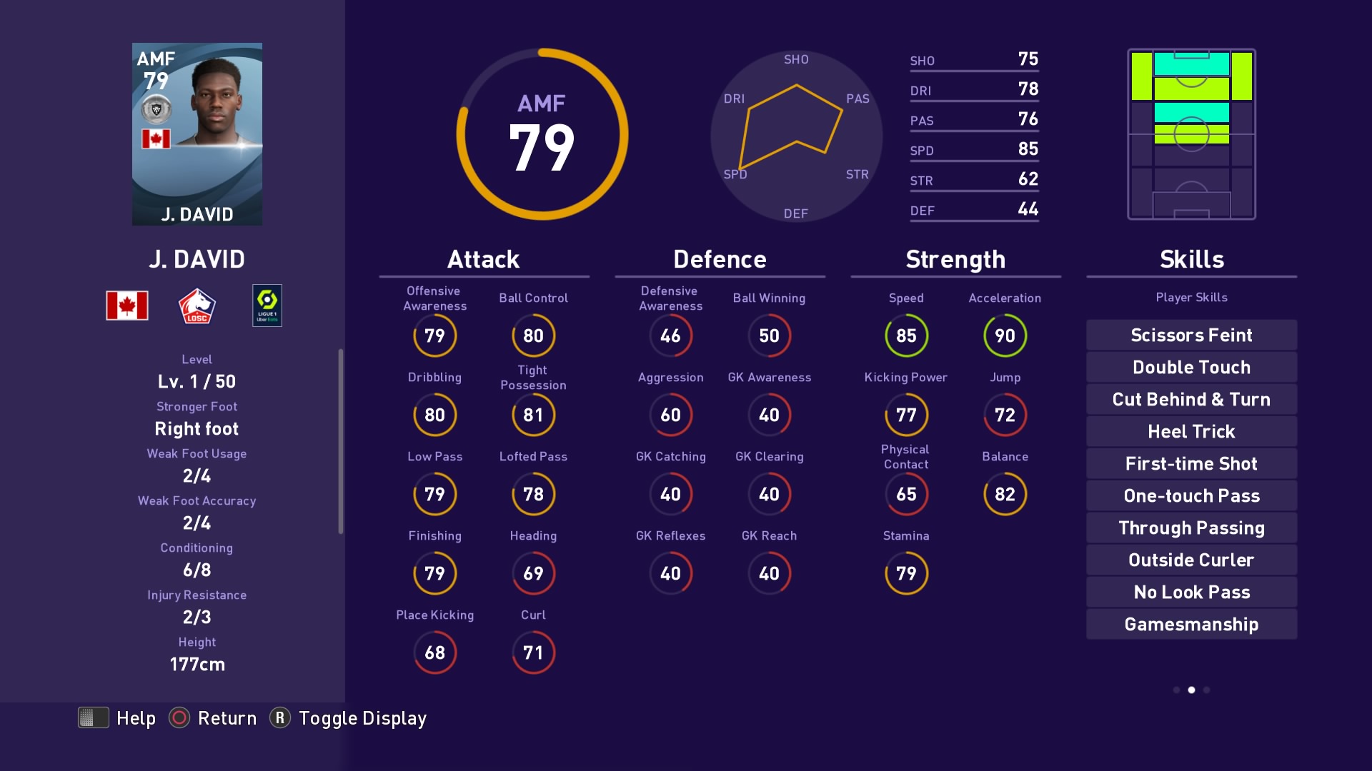 Jonathan David in PES 2021 myClub