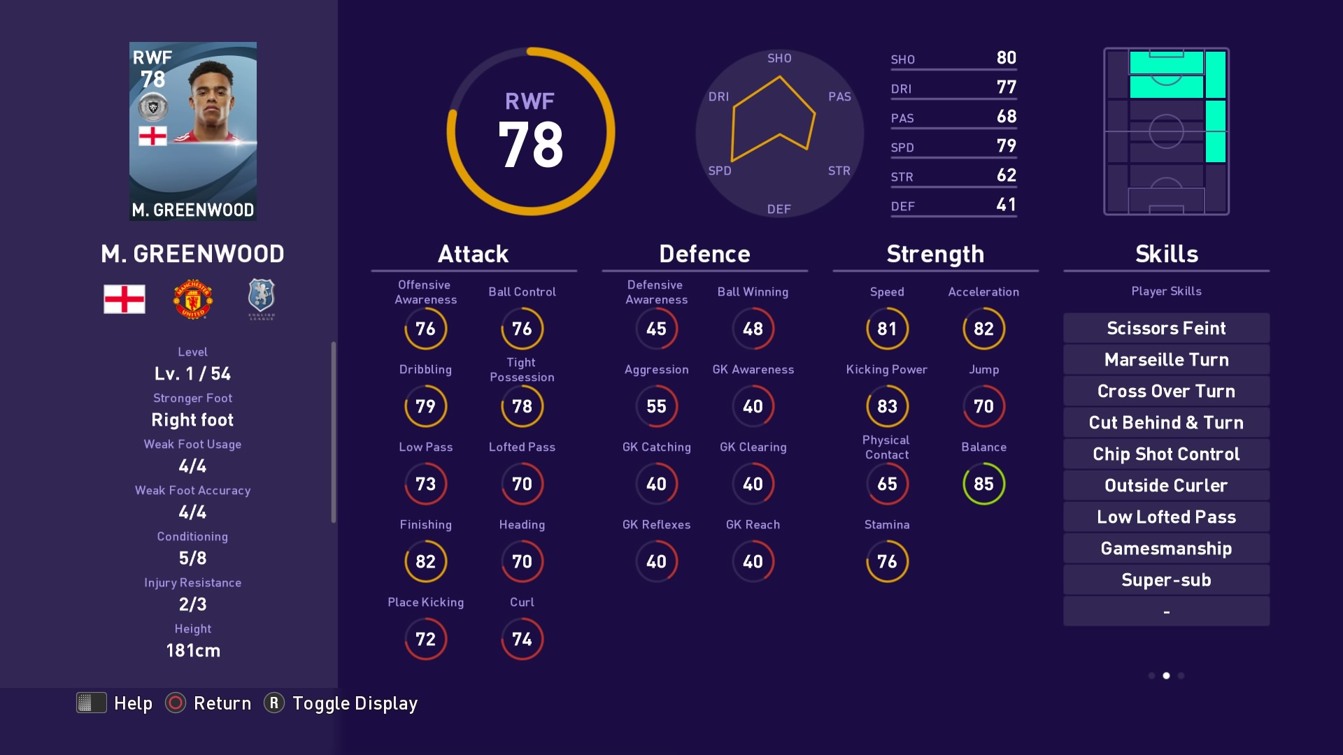 M. Greenwood in PES 2021 myClub