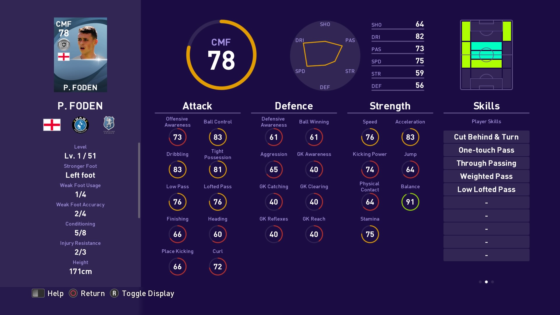 Phil Foden in PES 2021 myClub