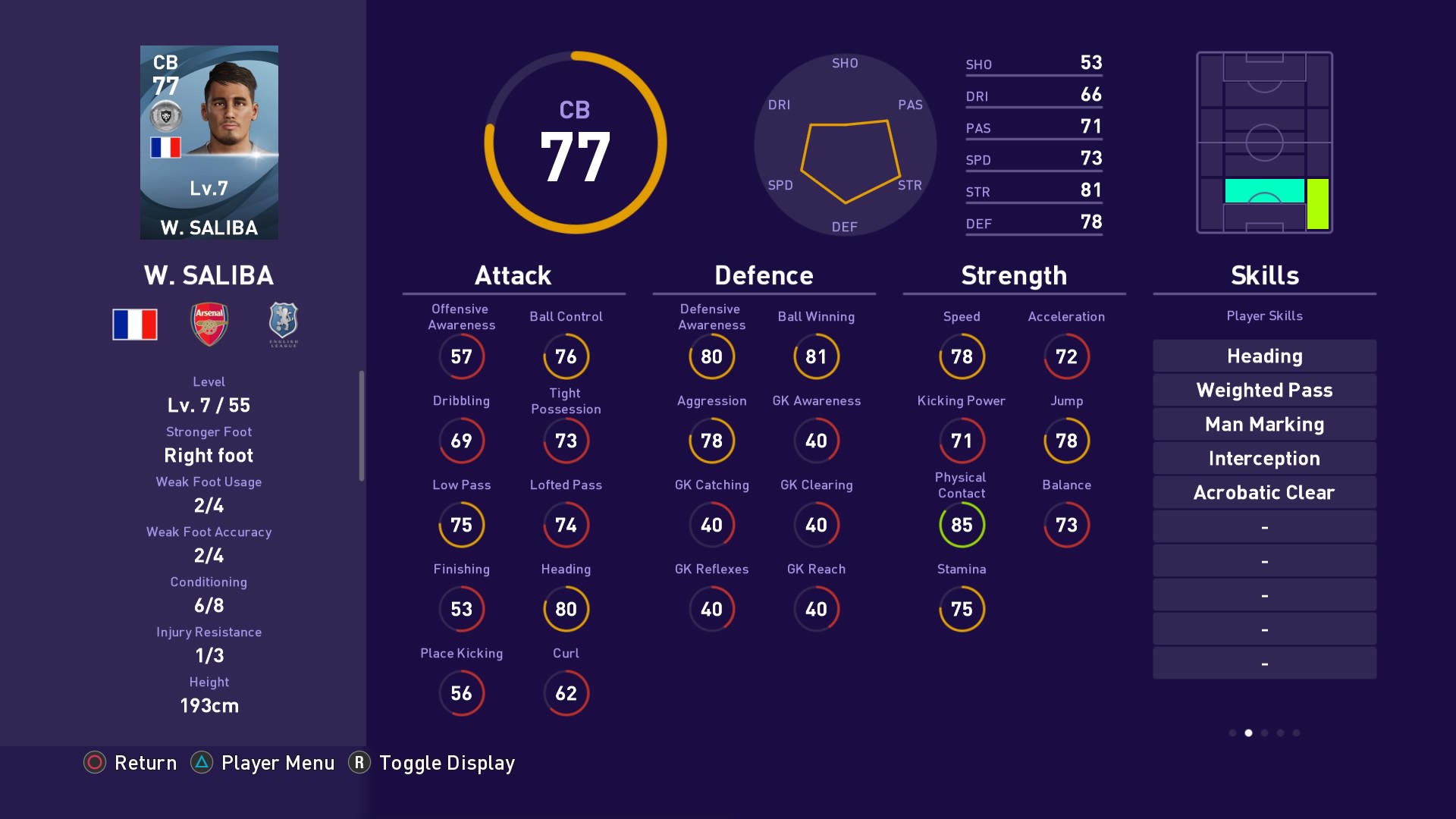 William Saliba in PES 2021 myClub