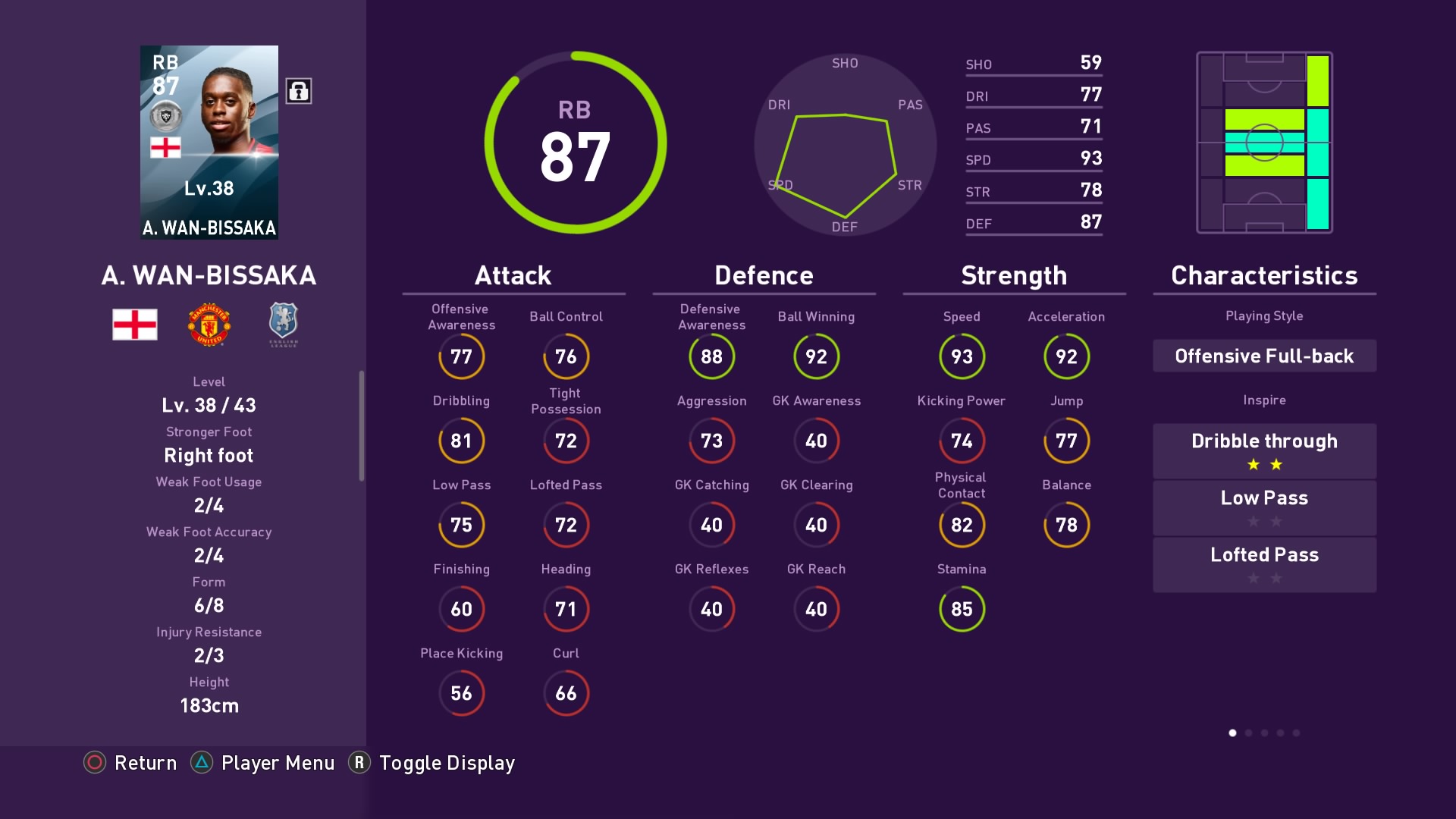 Aaron Wan-Bissaka in PES 2020 myClub