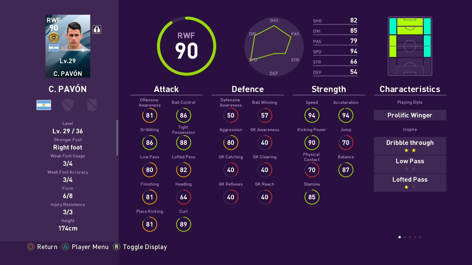 Cristian Pavón in PES 2020 myClub