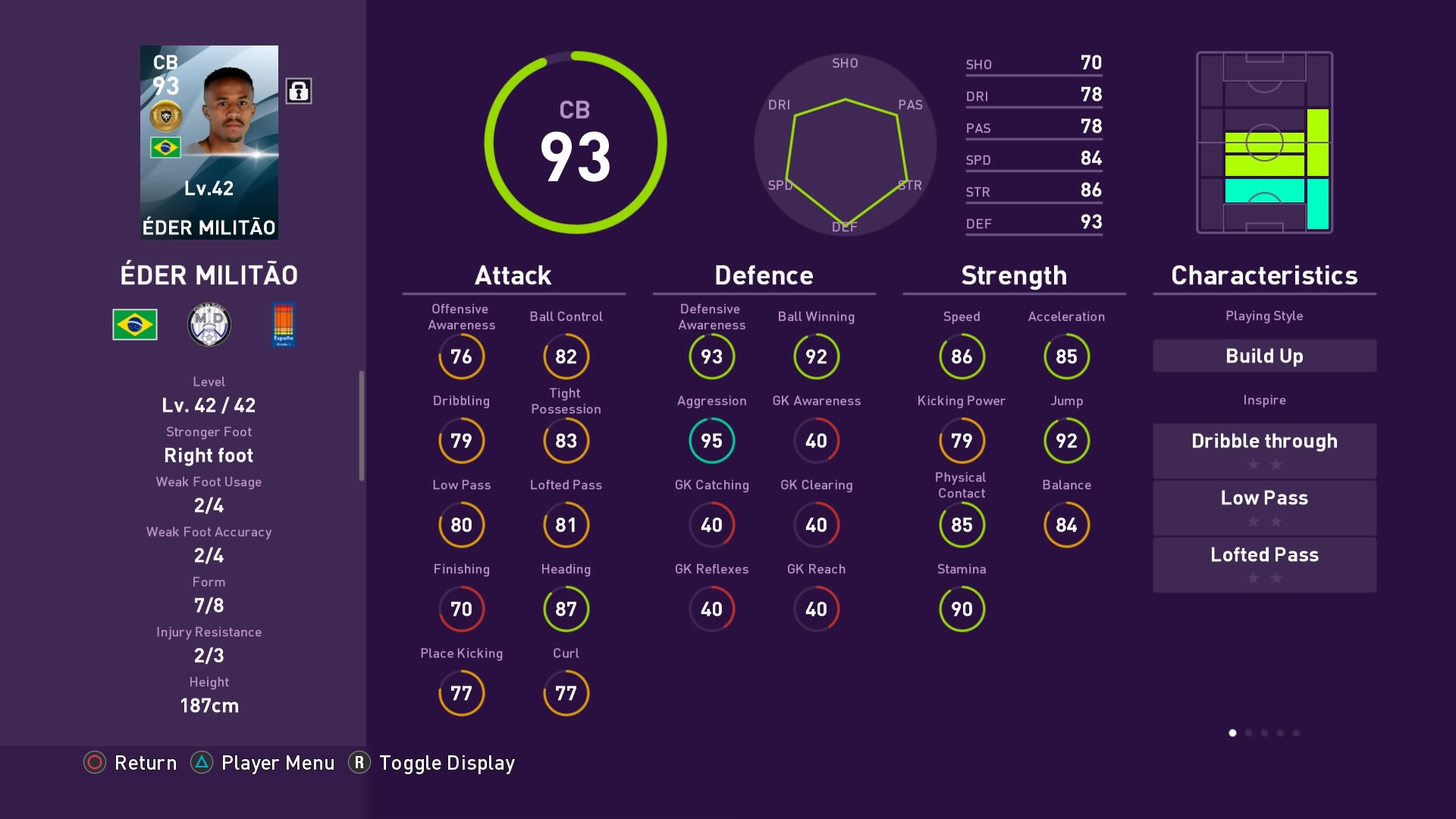 Éder Militão in PES 2020 myClub