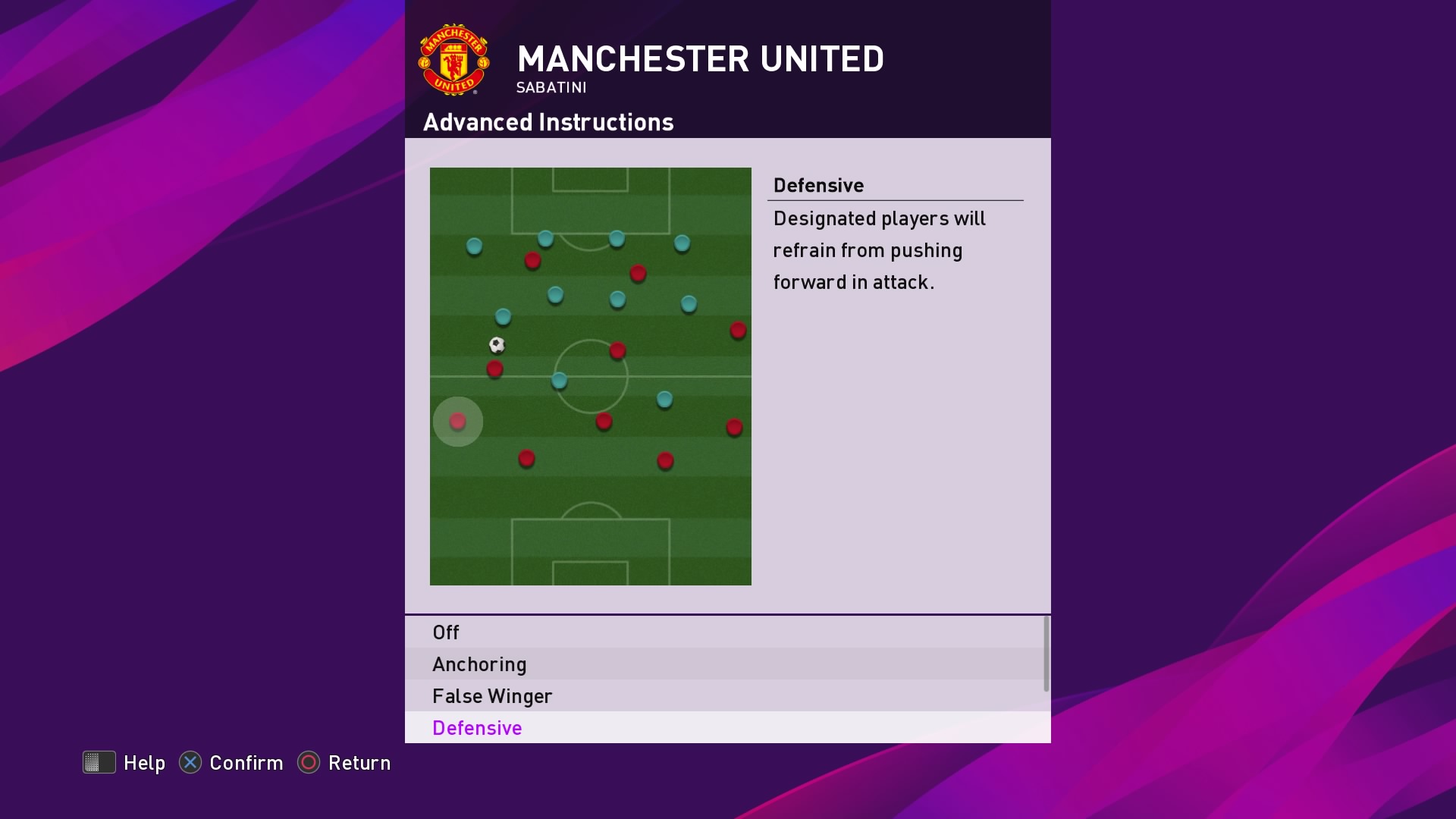 Defensive as an advanced instruction in PES