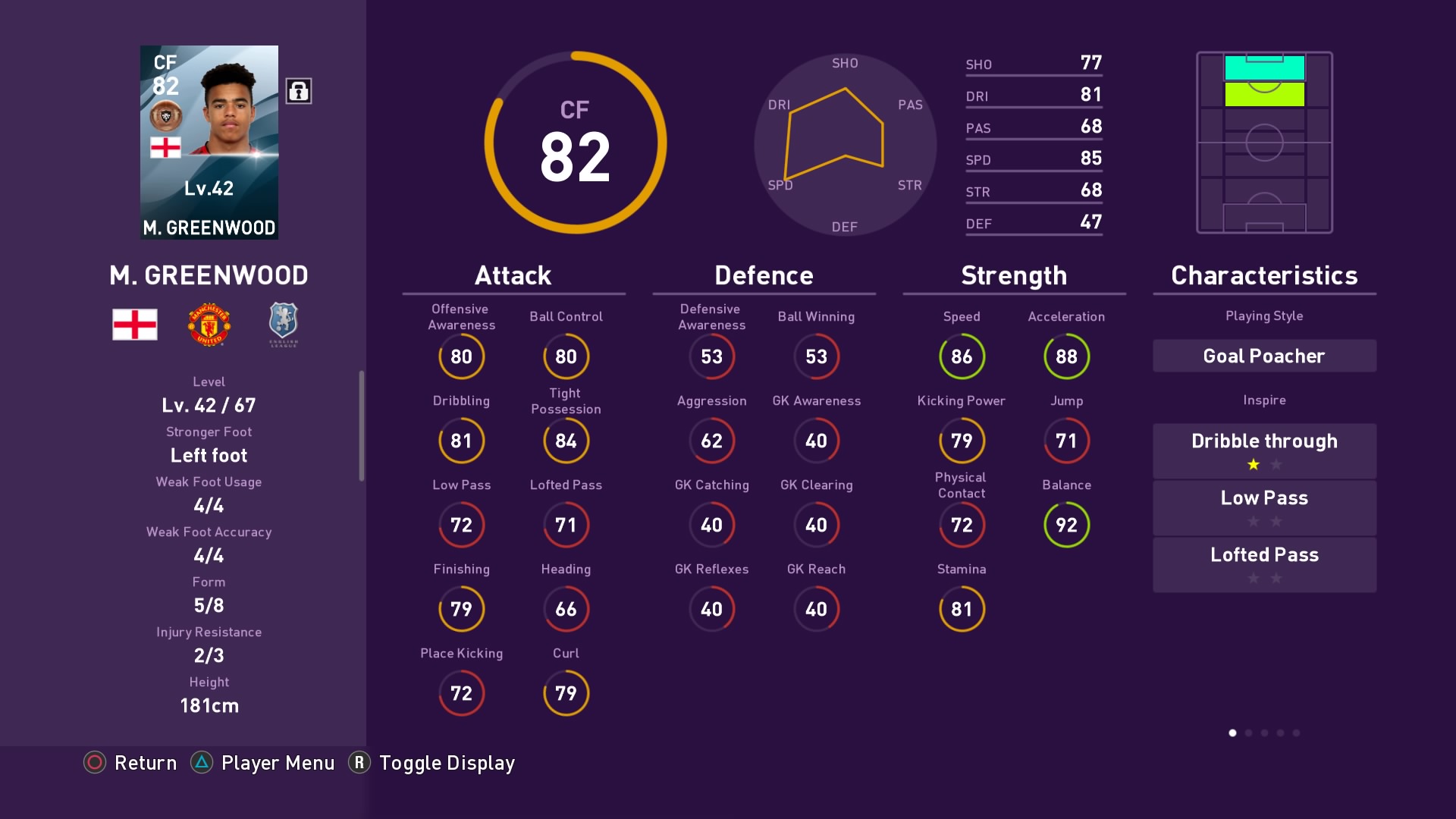 M. Greenwood in PES 2020 myClub