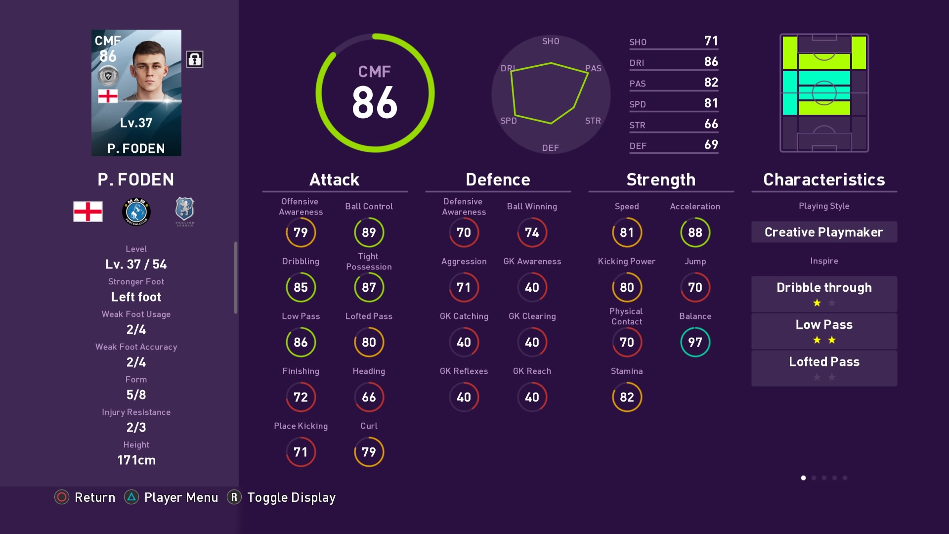 Phil Foden in PES 2020 myClub