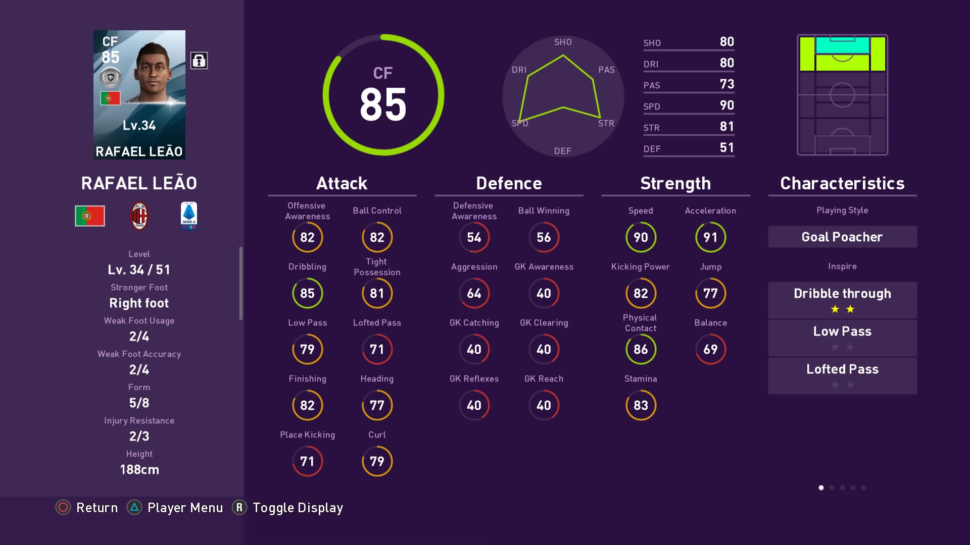 Rafael Leão in PES 2020 myClub