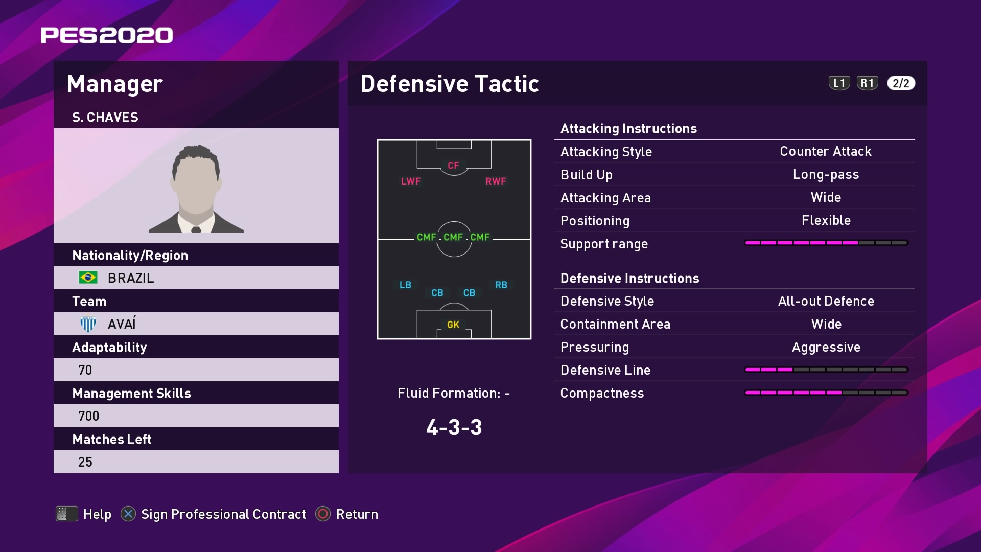 S. Chaves (Evando) Defensive Tactic in PES 2020 myClub