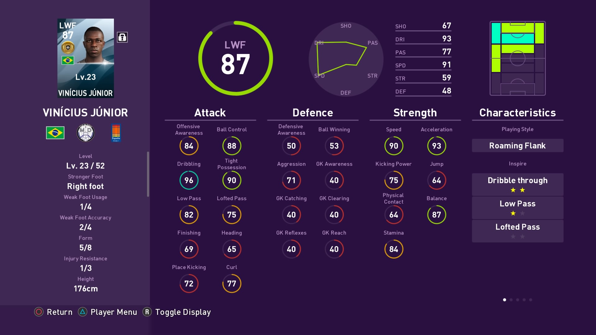 Vinícius Júnior in PES 2020 myClub