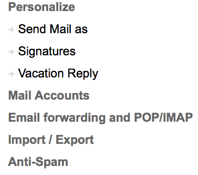 Click on "Email forwarding and POP/IMAP"