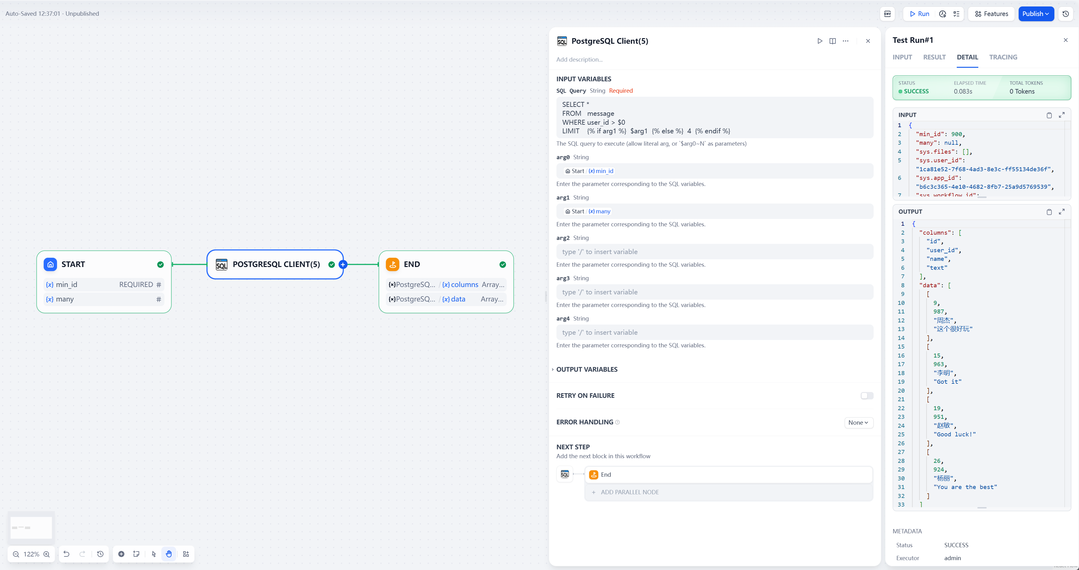 DB-Client-Node demo