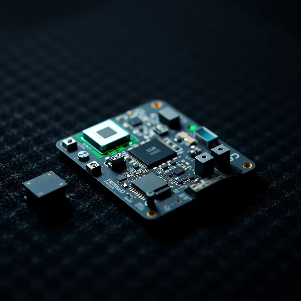 Close-Up of 5G Technology Components