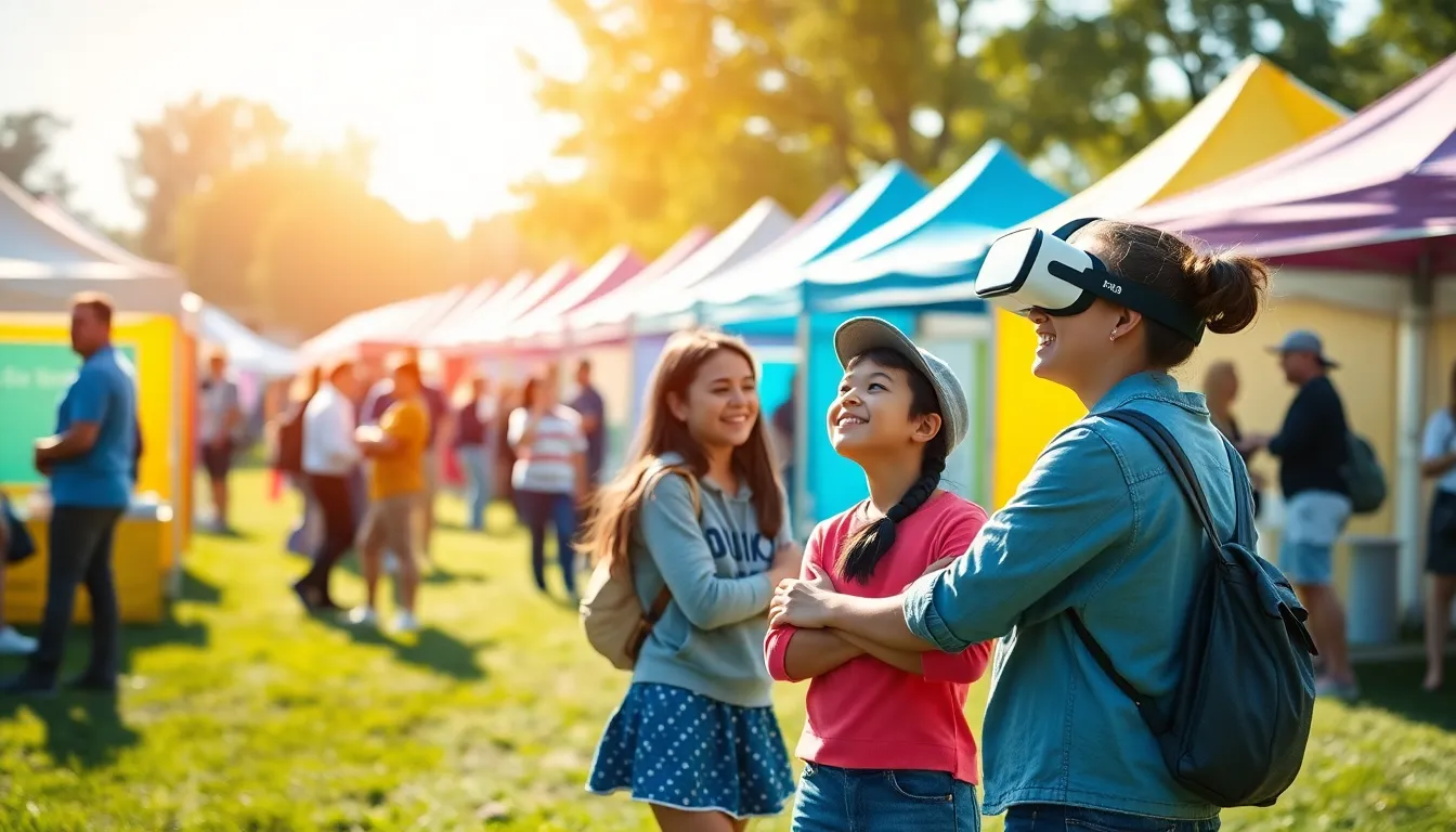 Outdoor Tech Fair Featuring 5G Technology
