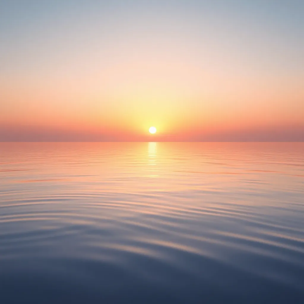 Pastel Sunset Abstract Landscape