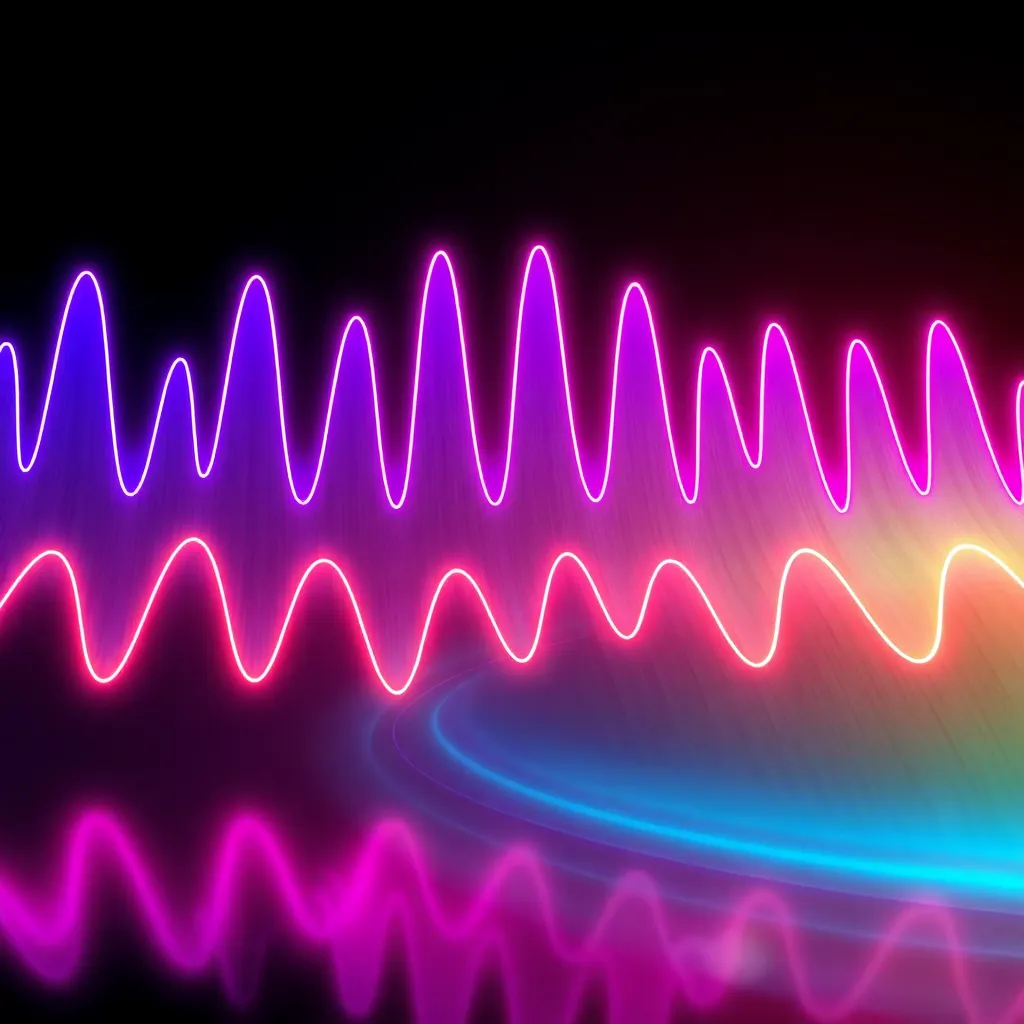 Neon Sound Wave Abstract Visualization