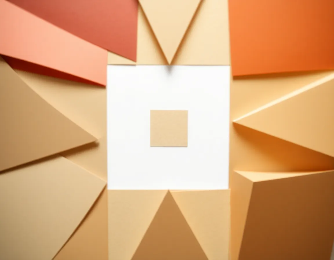 Geometric Paper Cutouts Abstract