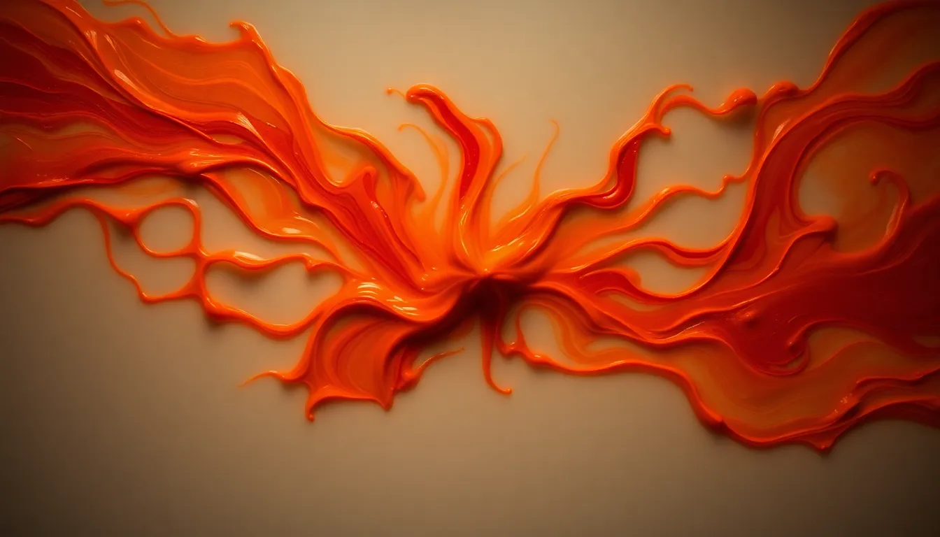 Swirling Autumn Colors in Abstract Art