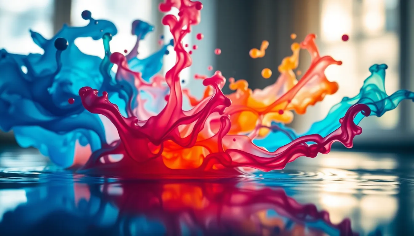 Swirling Ink in Water Abstract